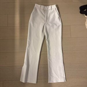 Abercrombie & Fitch Cream/beige trousers with flare slit ankle